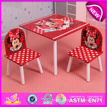 Factory Product Cheap Wooden Table and Chair Set for Children, Kindergarten Furniture Children Table and Chair W08g149